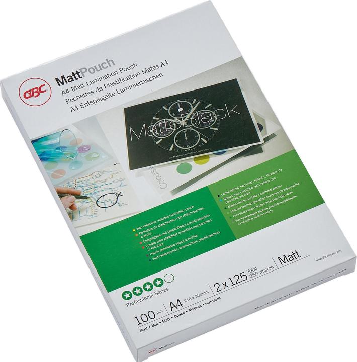 Image du produit GBC Feuille de plastification (A4, 100 pièce(s), 125 µm)