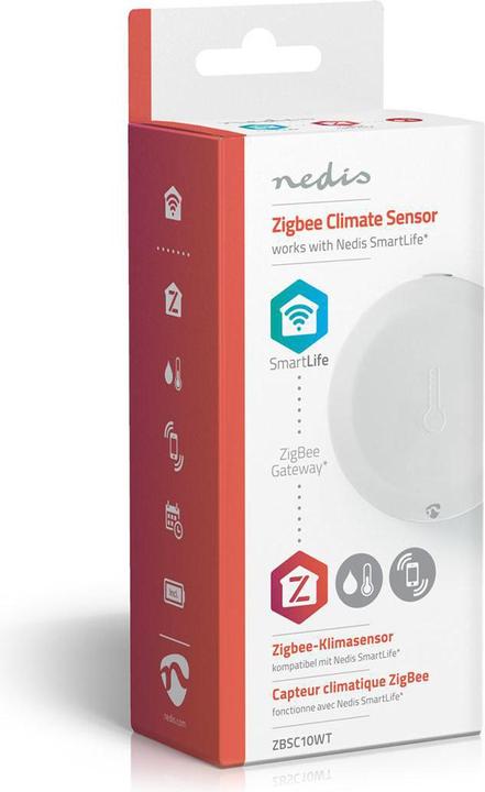 Immagine prodotto Nedis Smart Klimasensor ZBSC10WT | Zigbee 3.0 | Batteriebetrieben | Android™ / IOS | Weiss