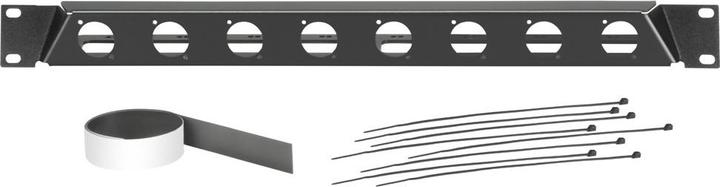 Actual product image Adam Hall 9inch Parts 9inch angled rack panel for 8x jacks (Accessories)