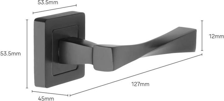 Immagine prodotto Yale Maniglia per porta nera - Verona - Maniglia per porta da bagno con rosetta per pomello, 8x8 mm (Maniglia della porta)