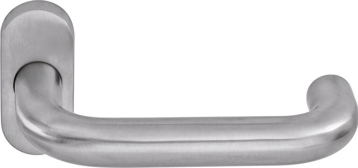 Ogro PREMIUM 8100 FS/6620 lever handle hole part - with rosette, satin stainless steel (Door set)