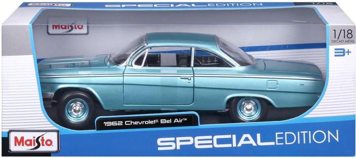 Immagine prodotto Maisto Chevrolet Bel Air 1962 blu 1/18