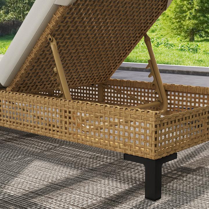 Image du produit Outsunny Chaise longue de jardin avec dossier réglable (65 cm)