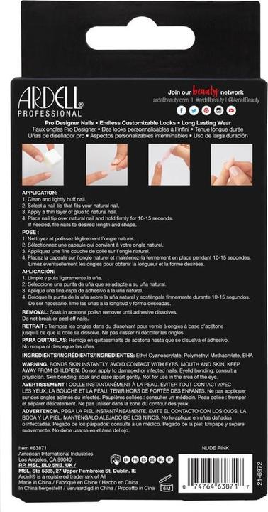 Image du produit Ardell Nail Addict Colored Nude Pink 28 Stk (Nude)
