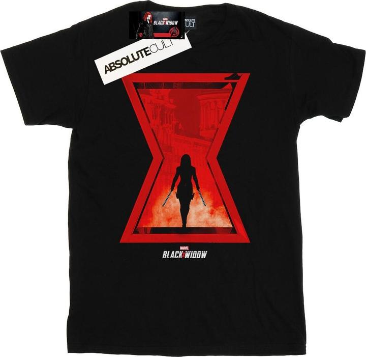 Image du produit - T-shirt BLACK WIDOW MOVIE ICON SILHOUETTE - Fille (104)