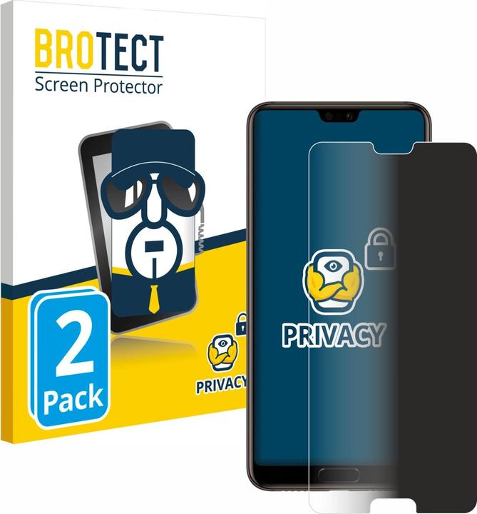 Produktbild BROTECT Sichtschutzfolie Anti-Spy Privacy Folie Blaulicht-Schutz (2 Stück, Cubot P20)