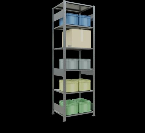 Immagine prodotto Schulte Lagertechnik Sistema di scaffalature di base senza viti MULTIplus150 con ripiani di lunghezza