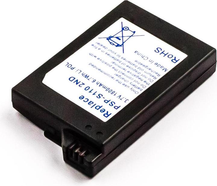 Image du produit AGI 8730 - Batterie - noir - PSP LITE - Lithium-ion (Li-Ion) - 1000 mAh - 3,7 V (Batterie)