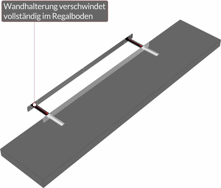 Produktbild Casaria Wandregale (110cm)