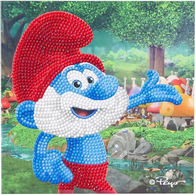 Actual product image Craft Buddy Papa Smurf, card 18x18cm Crystal Art