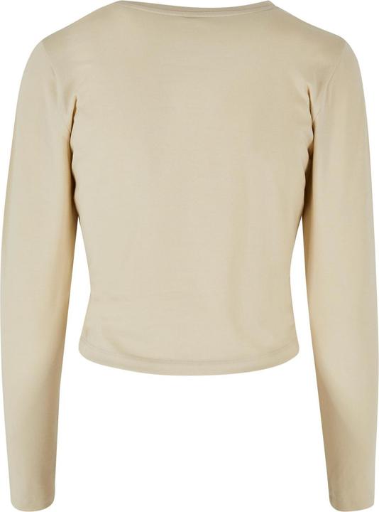 Actual product image Build Your Brand Womens/Ladies Long-Sleeved Crop Top (M)