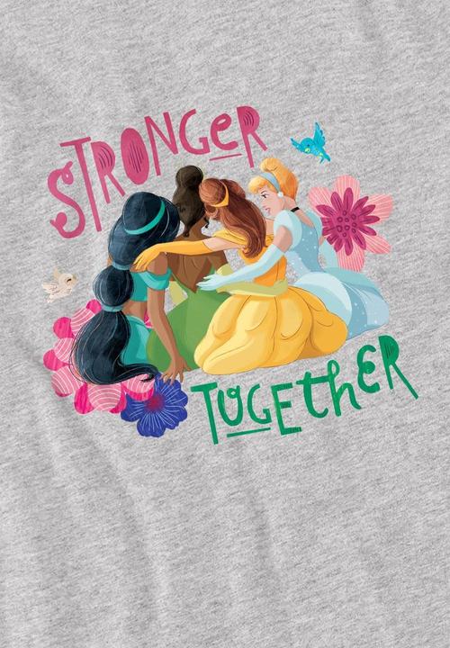 Actual product image Disney Princess Childrens/Kids Stronger Together Jasmine, Tiana And Belle T-Shirt (104)