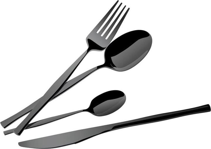 BerlingerHaus Haus 24-teiliges Besteck-Set Matte Black Collection (24 pièce(s), Set de couverts)