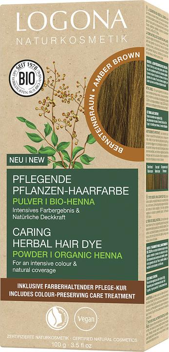 Logona Pflegende Pflanzen-Haarfarbe Pulver Bernsteinbraun (060)