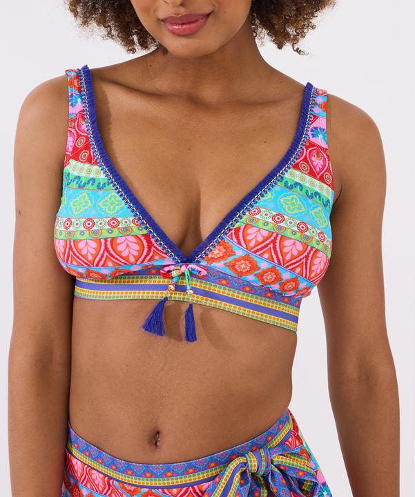 Actual product image Joe Browns Patchwork Tassel Trim Bikini Top (42)