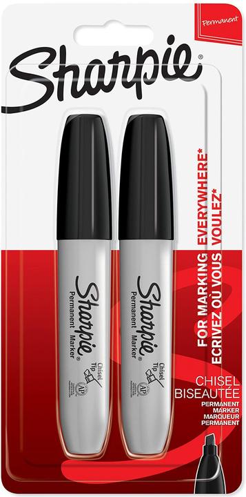 Produktbild Sharpie Marker Keilspitze Chisel (Schwarz, 4.50 mm, 2 x)