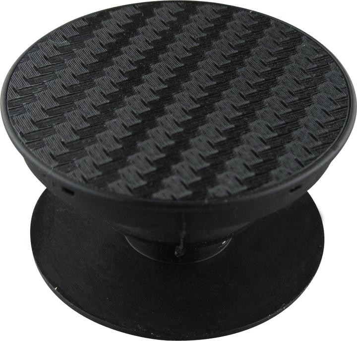 Produktbild PhoneLook Pop Socket Carbone Austauschbare Finger & Einhand Halterung für Smartphone / Tablets Carbon