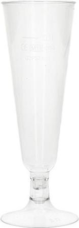 Papstar Bicchiere da spumante "puro", in PLA, 0,1 l, cristallino (6 x)