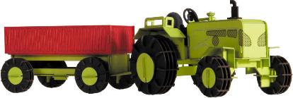 Actual product image Fridolin 3-D paper model "Tractor with trailer"