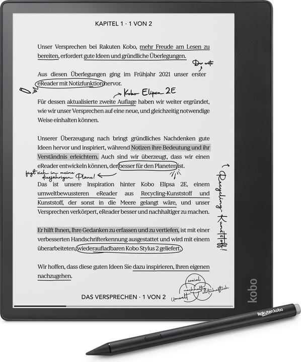 Productafbeelding Kobo Elipsa 2E incl. pen 2 (10.30", 32 GB, Zwart)