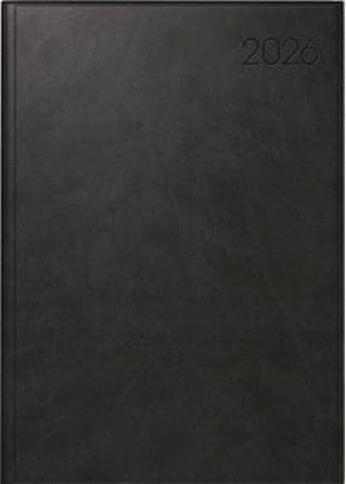 Simplex Wochenagenda Roma 17 x 24 cm, 2026, Schwarz (17 x 24 cm, Deutsch)