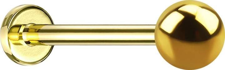 Actual product image Star Piercing Micro Labret silber mit Kugel (without brass, Titanium G23)