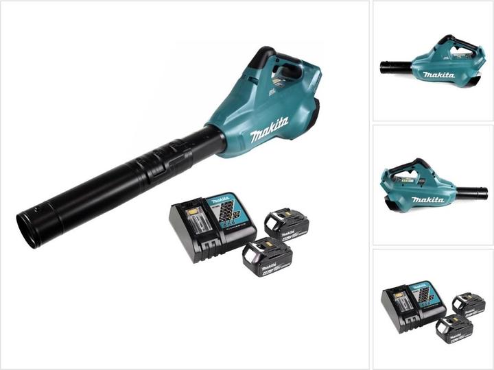 Produktbild Makita DUB 362 RM Akku Laubbläser 2x18V + 2x Akku 4,0Ah + Ladegerät (Akkubetrieb, Laubsauger)