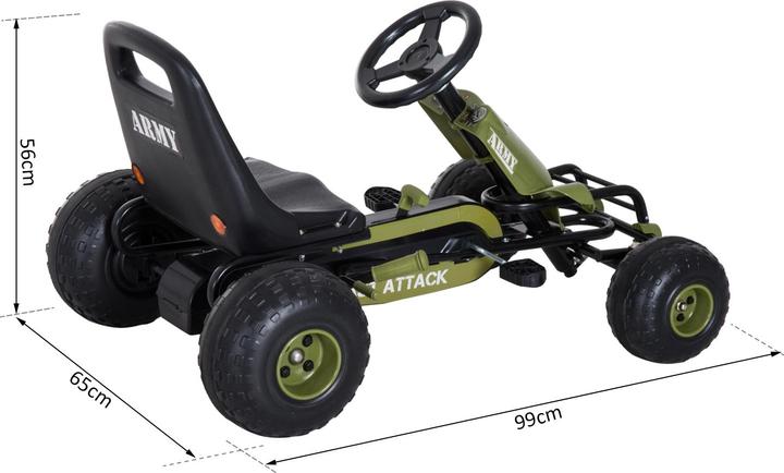 Actual product image Homcom Children's pedal car with handbrake