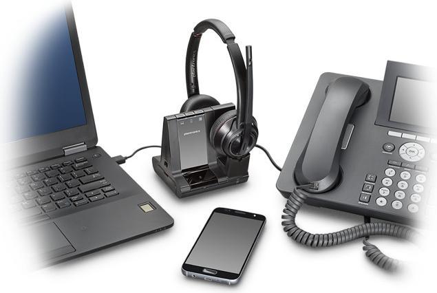Actual product image Poly SAVI 8220 STEREO D2 HS EU (Wireless, USB-A)