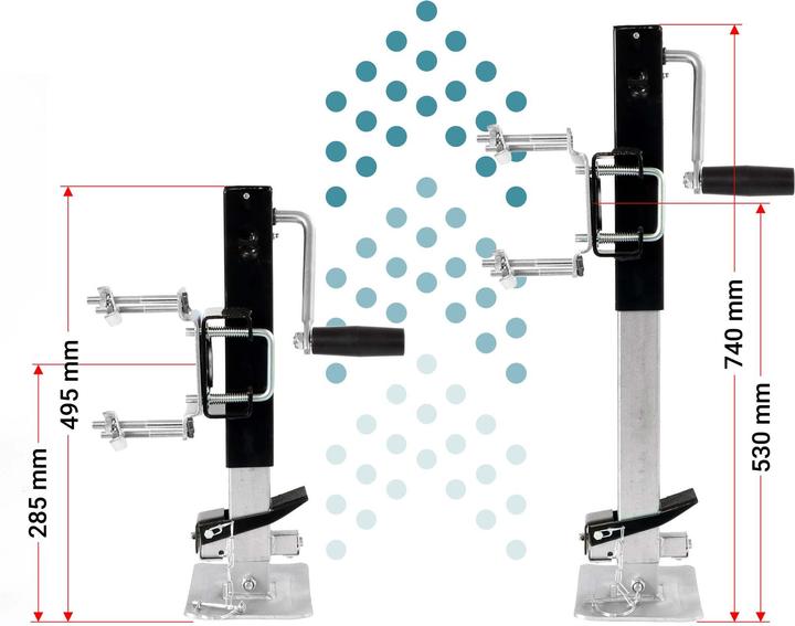 Actual product image Wiltec Trailer Stabiliser Leg, Ideal as a Prop Stand & Caravan Stabiliser