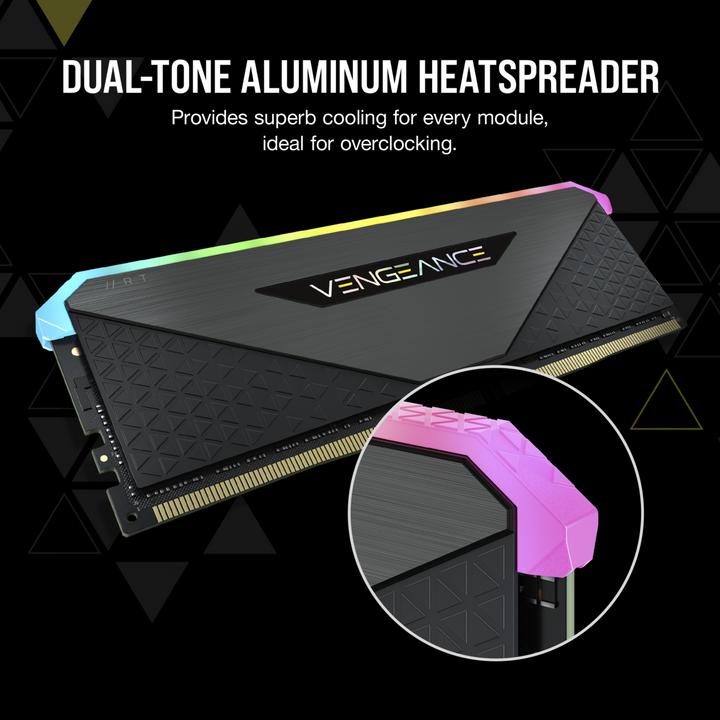 Actual product image Corsair Vengeance RGB RT (4 x 8GB, 3600 MHz, DDR4-RAM, DIMM)