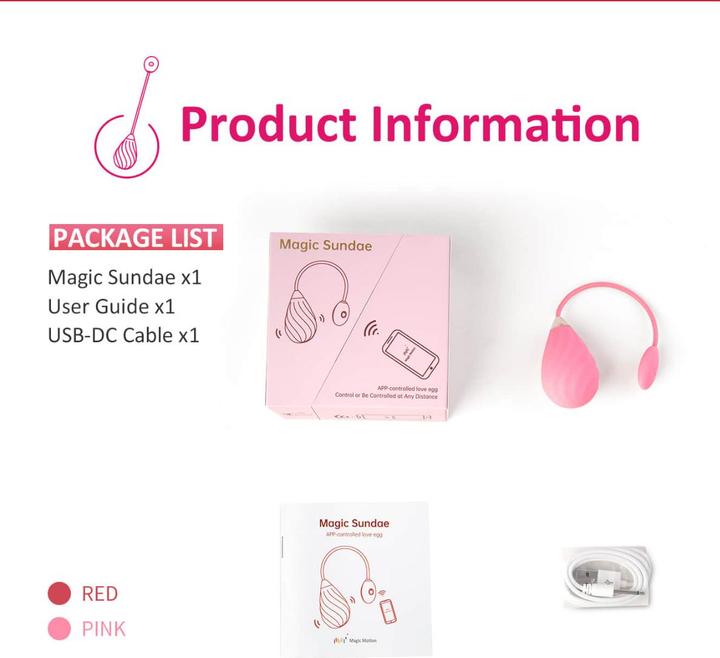 Image du produit Magic Motion Magic Sundae App Controlled Love Egg Rose