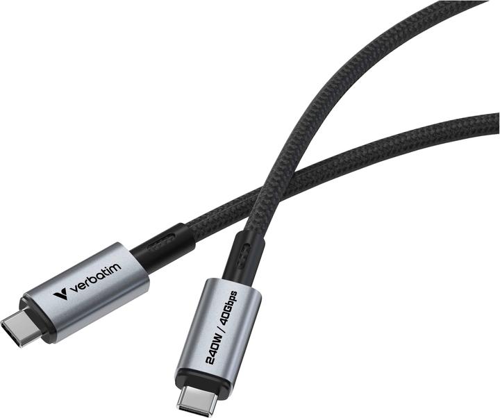 Actual product image Verbatim Sync & Charge USB C to USB C 240W 40 Gbps 120 cm (1.20 m, USB 4.0)