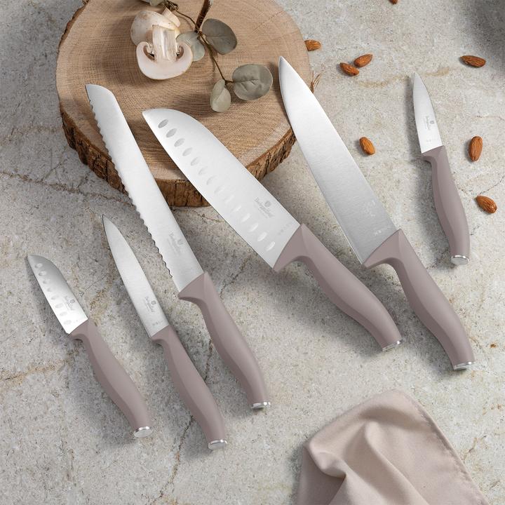 Immagine prodotto BerlingerHaus Set di coltelli di design, affilati a mano, 6 pezzi, tortora