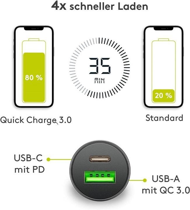 Produktbild Goobay Auto Schnellladegerät USB-C kompakt