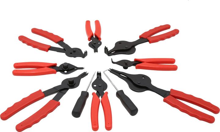 Produktbild Wiltec Sprengring Zange 11tlg 12,7-203mm Seegeringzange Aussenringe Innenringe (310 mm)