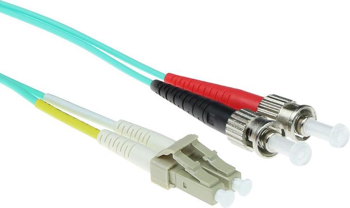 1.5 meter LSZH Multimode 50/125 OM3 fiber patch cable duplex with LC and ST connectors (CAT8.2, 1.50 m)