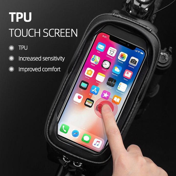 Image du produit Rockbros B68 Sacoche de vélo armée avec housse de téléphone 1.5l - noir (1.50 l, Sacoches)