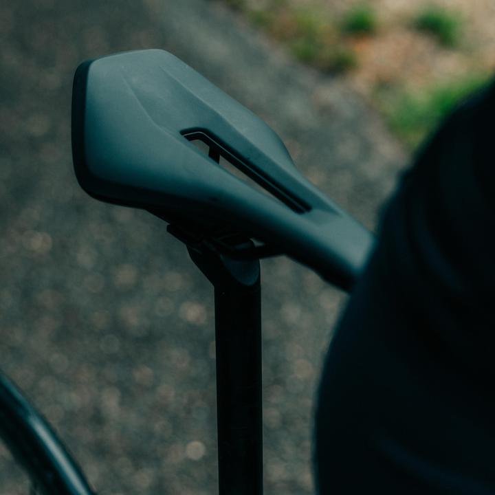 Actual product image Decathlon Unisex bike saddle road bike MTB - Light 155 mm