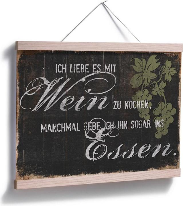 Immagine prodotto Trenddeko Amo cucinare con il vino (80 x 60 cm)