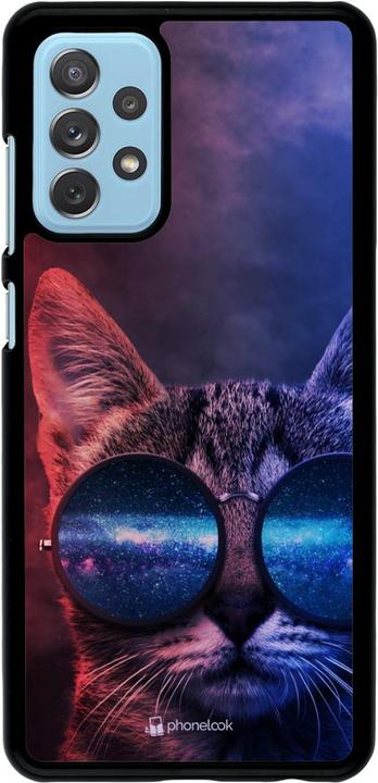Actual product image PhoneLook Cover Red Blue Cat Glasses (Samsung Galaxy A72)