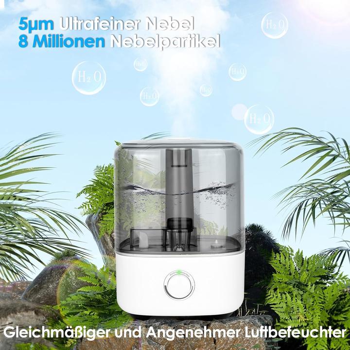 Immagine prodotto Vankarr Ultraschall-Luftbefeuchter mit Top-Fill und 360° Düse (50 m²)