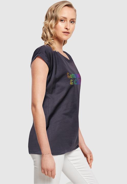Produktbild Merchcode Ladies Summer And Chill Rainbow Extended Shoulder Tee - 113651 (XL)