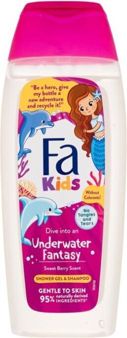 Fa Kids Underwater Fantasy And Sweet Berry Shampoo 400Ml (400 ml, Flüssiges Shampoo)