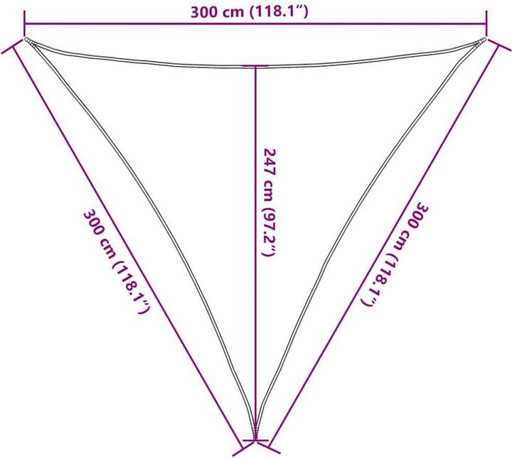 Image du produit VidaXL Voile d'ombrage (3 x 3 x 3 m)