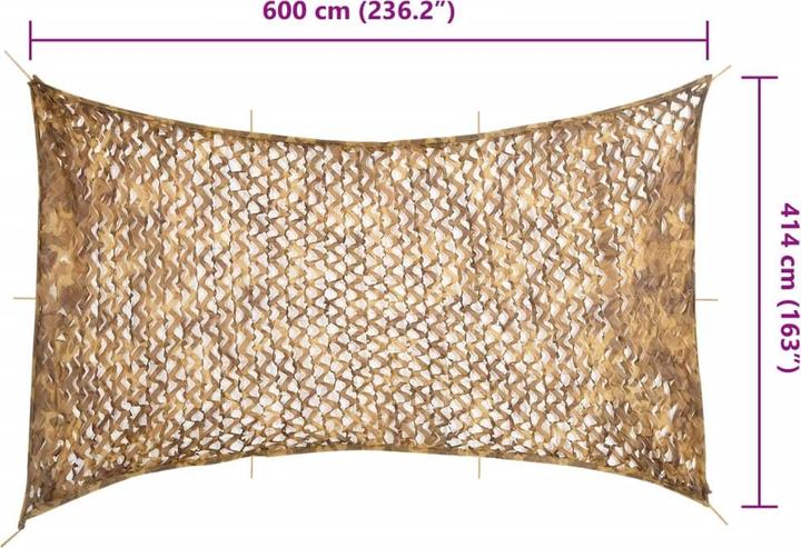 Image du produit VidaXL Filet de camouflage Bundeswehr Armée de terre Filet de camouflage Chasse Dekonnetz Sac de rangement