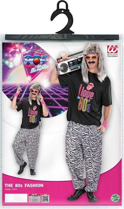 Actual product image Widmann Zebra Pants 80s (M/L)
