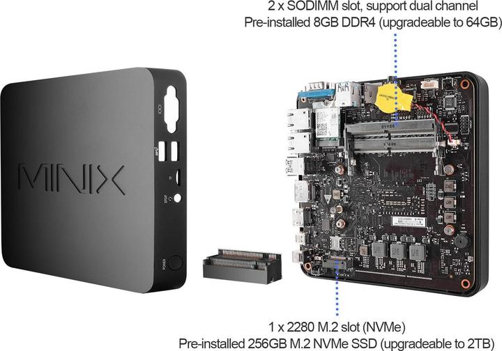 Image du produit Minix NGC-5 (Intel Core i5-8279U, 8 Go, 256 Go, Iris Plus Graphics 655)