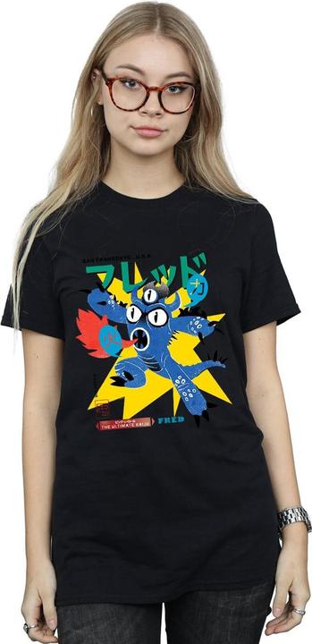 Actual product image Disney Womens/Ladies Big Hero 6 Fred Ultimate Kaiju Cotton Boyfriend T-Shirt (L)