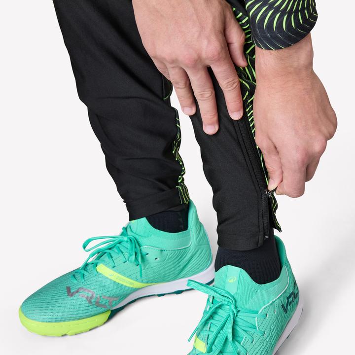 Image du produit Kipsta Pantalon D'Entrainement De Football Adulte Viralto Wave Noir Et Jaune Fluo (W32/L33)